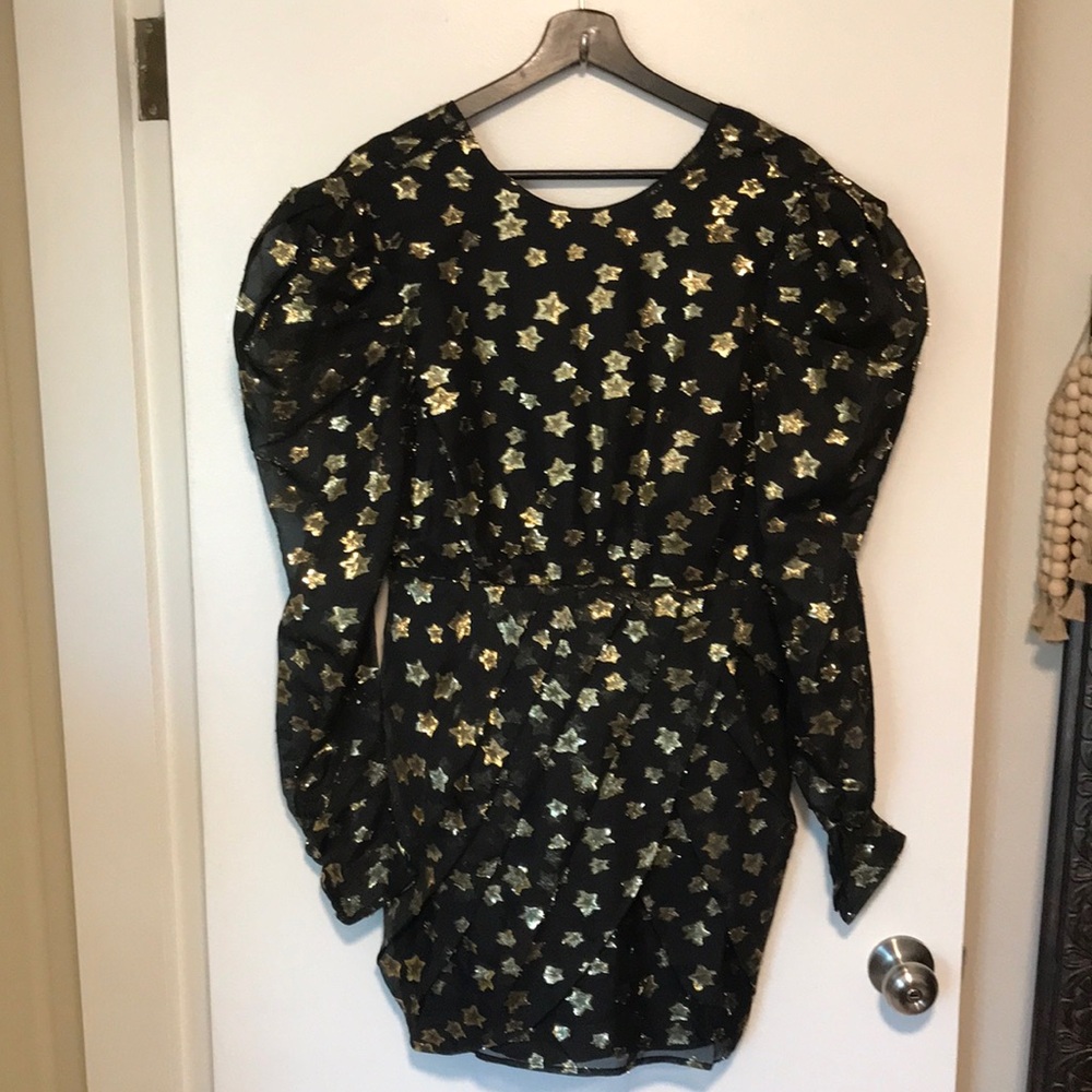 NEW‎ INA Gold Star Party Dress. Large